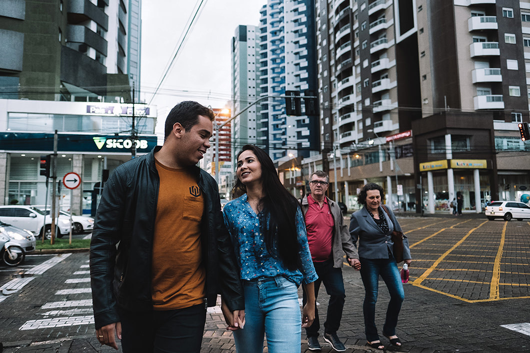 Fotografia urbana para pre wedding no Paraná
