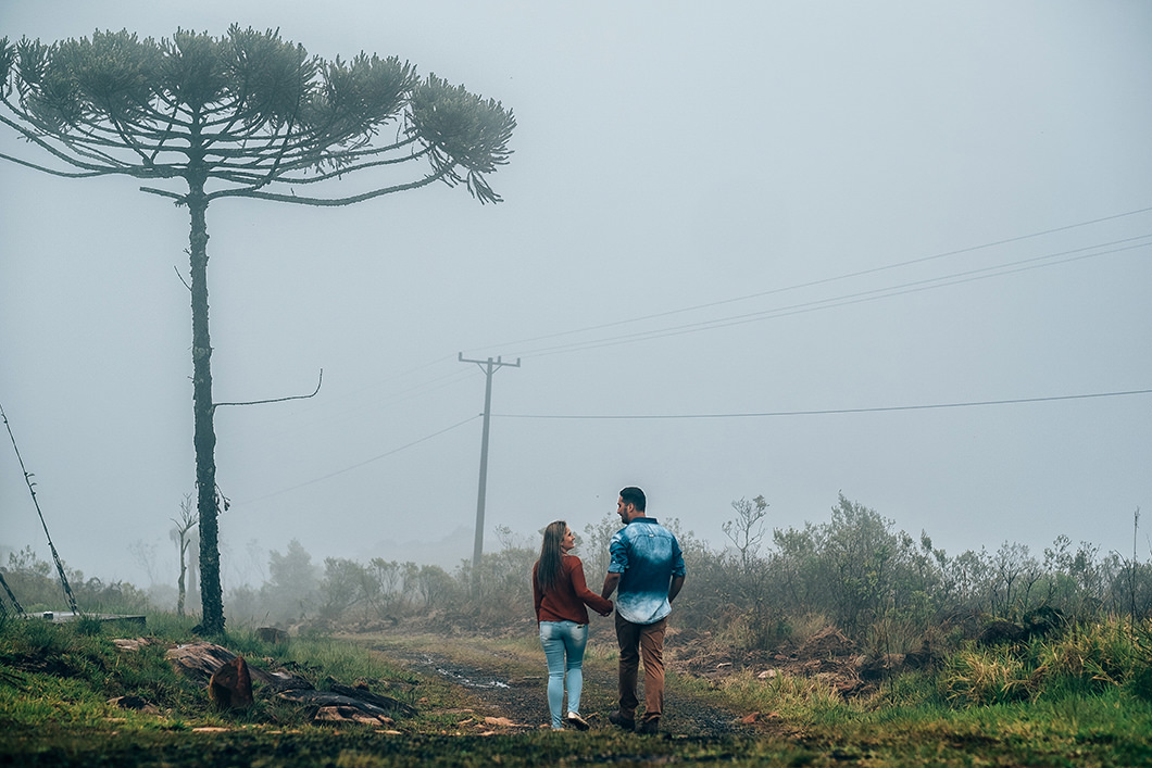 Pré Wedding feito em dia de chuva no Paraná