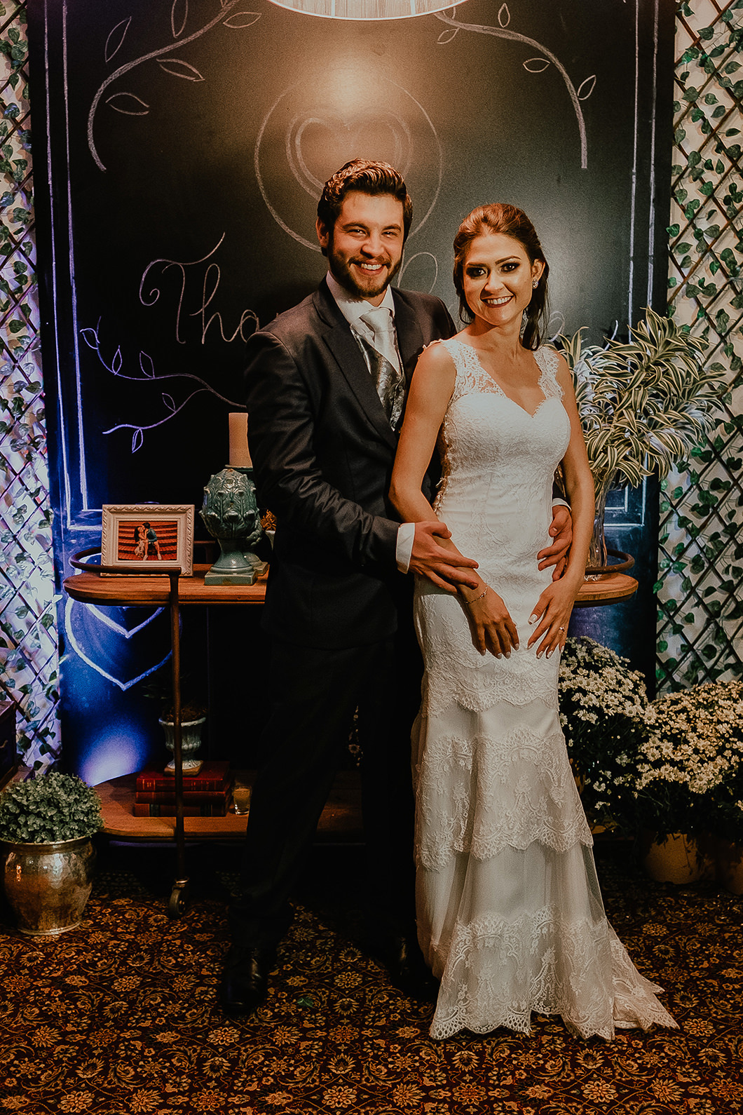 foto dos noivos em Decoração de Casamento Vintage em Maringá-PR