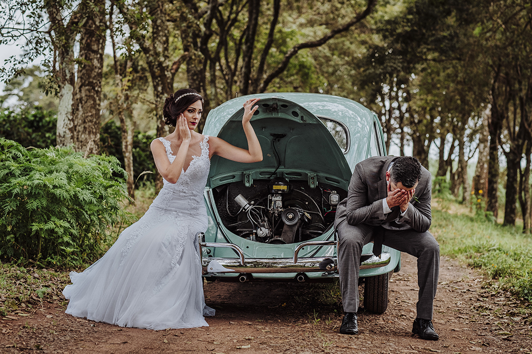 fotos engraçadas da saída fotografia dos noivos pelo fotografo de Casamento de Maringá-PR Rickardo Andrade