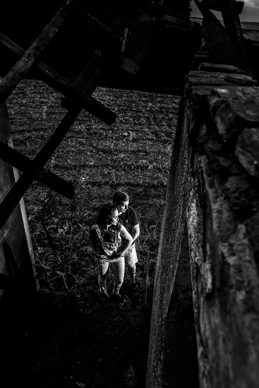 pré wedding com fotos em branco e preto