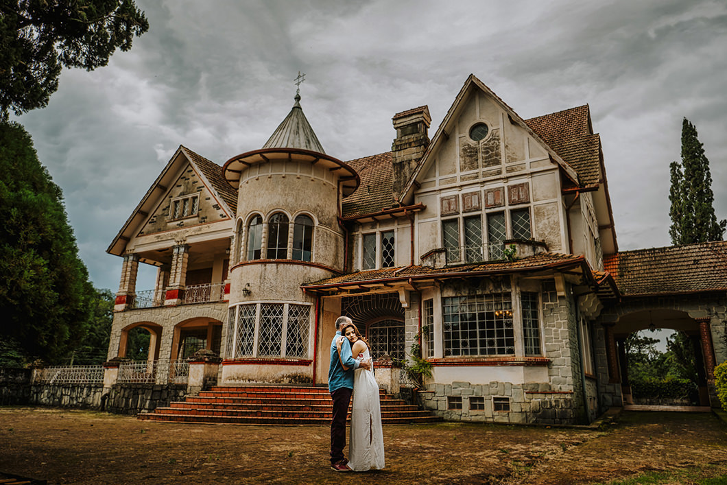 book de casamento em lugar diferente, um castelo Abandonado em Marilândia do Sul