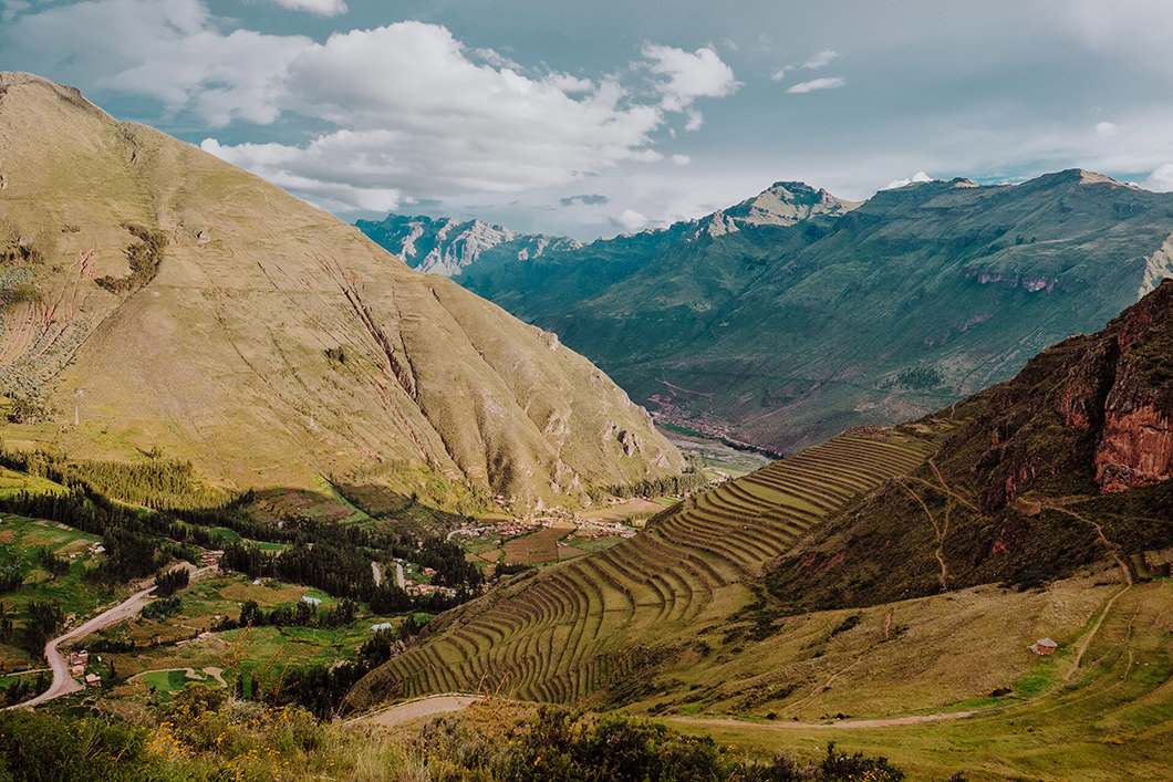linda vista geral do sítio arqueológico Moray feita por fotografo Rickardo Andrade