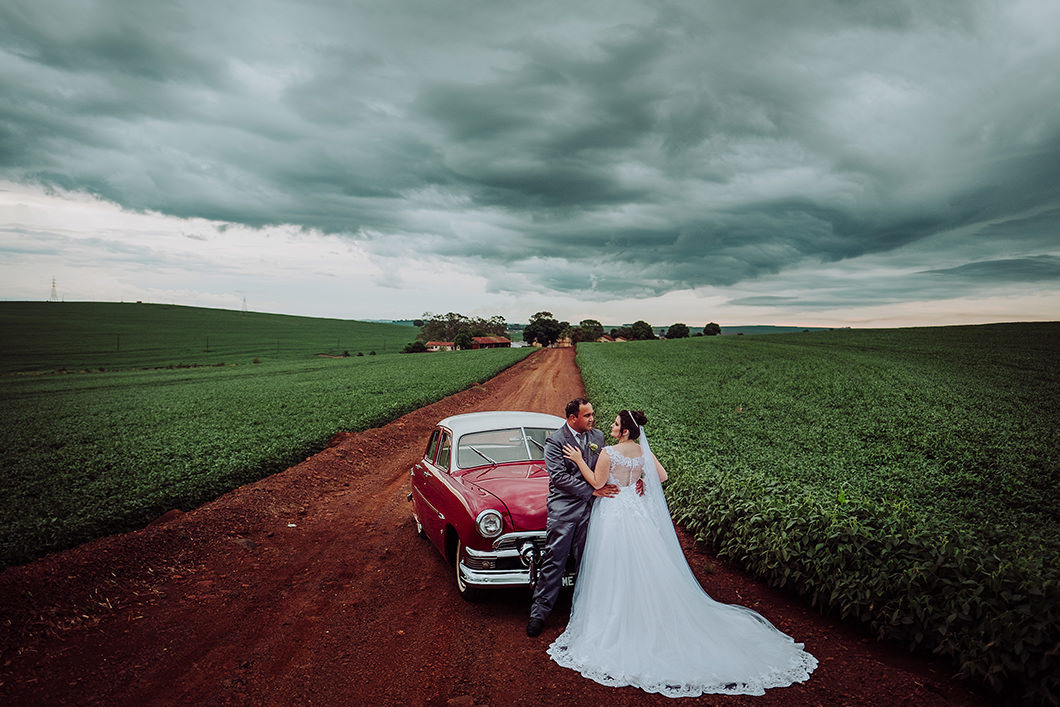 ensaio doso noivos feito apos cerimonia de casamento em São Pedro do Ivaí-PR 