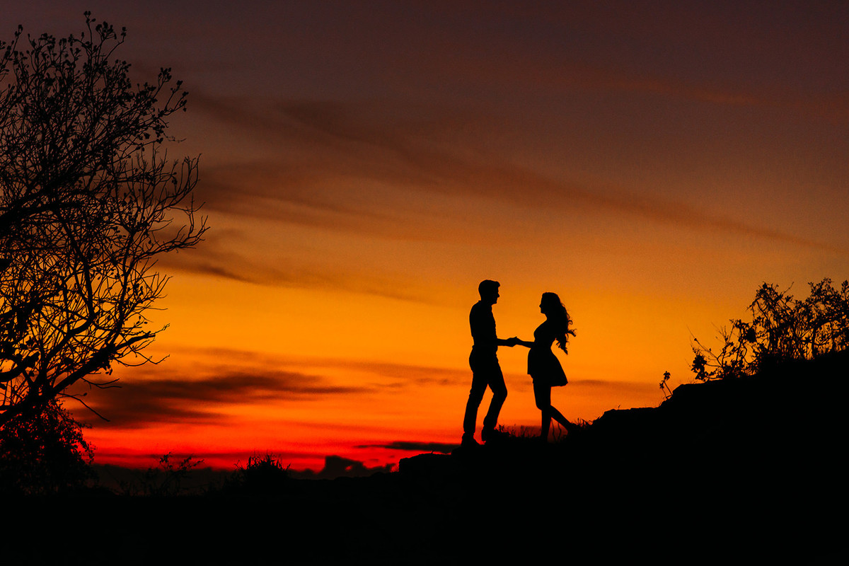 por do sol em belo horizonte no final de um pre wedding