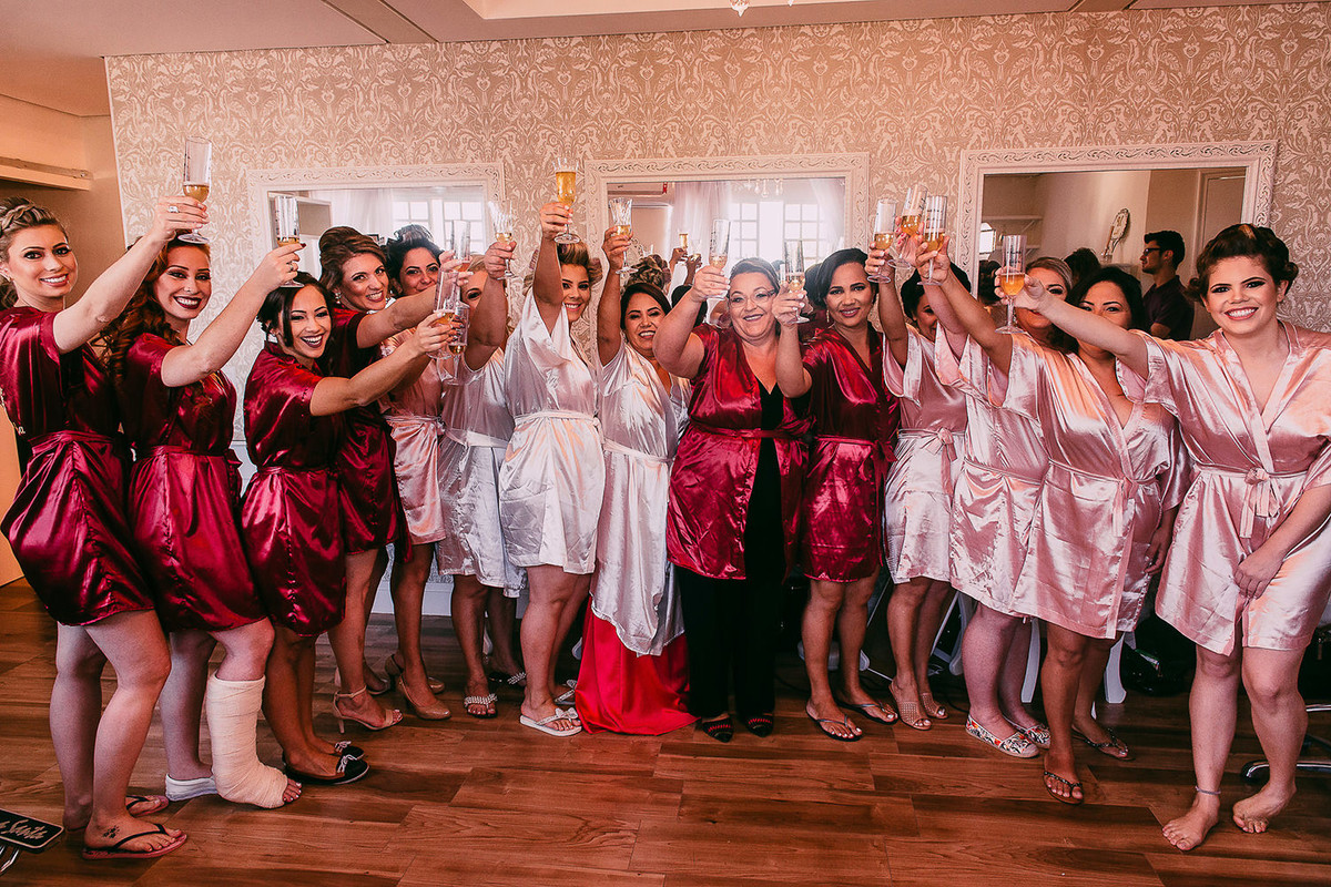 Brinde da noiva em making of