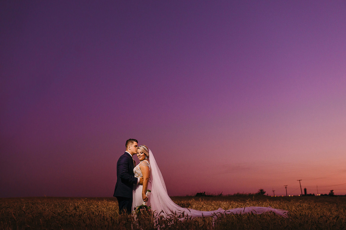 ensaio dos noivos durante o casamento em Maringá-PR