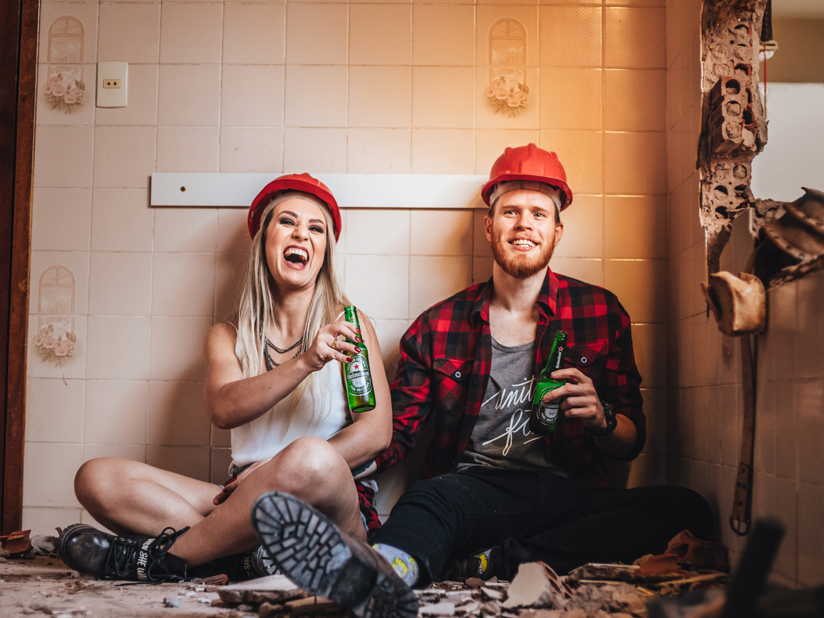 ideias de pre casamento diferente feito em casa ensaio pre casamento life style em Maringá-PR 