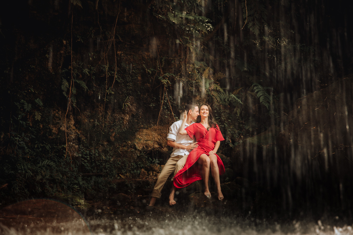 local com cachoeira para fotos de pre casamento em Faxinal e maua da serra