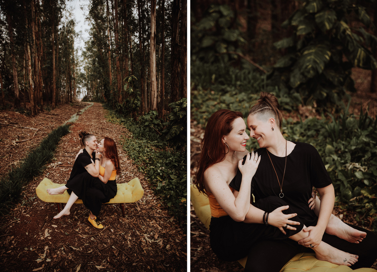 ensaio de casal externo em chacara para fotos em maringa Eden Garden 