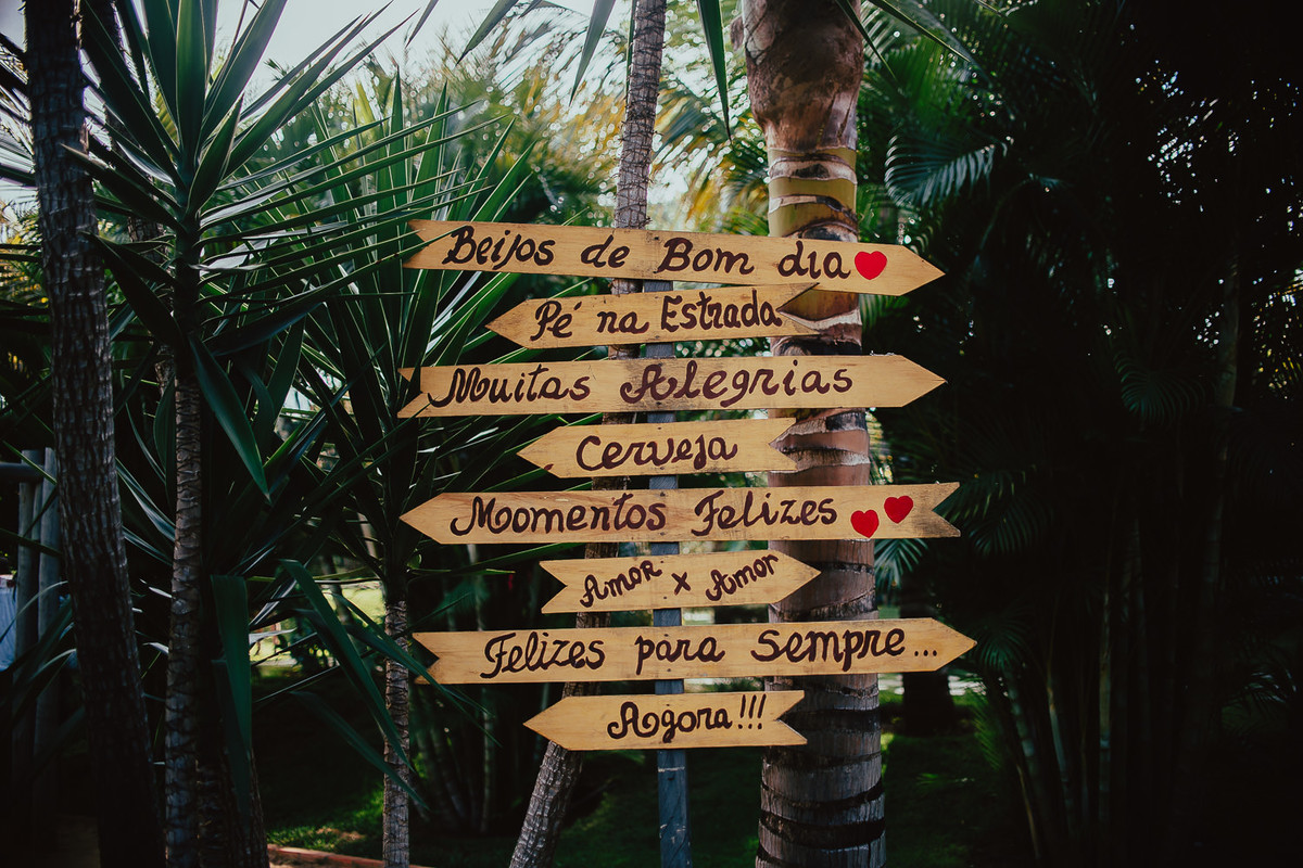 detalhes da decoração casamento ao ar livre