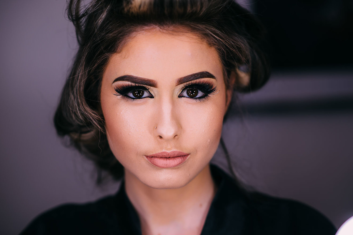 Maquiagem da noiva em seu making of do fotografo Rickardo Andrade