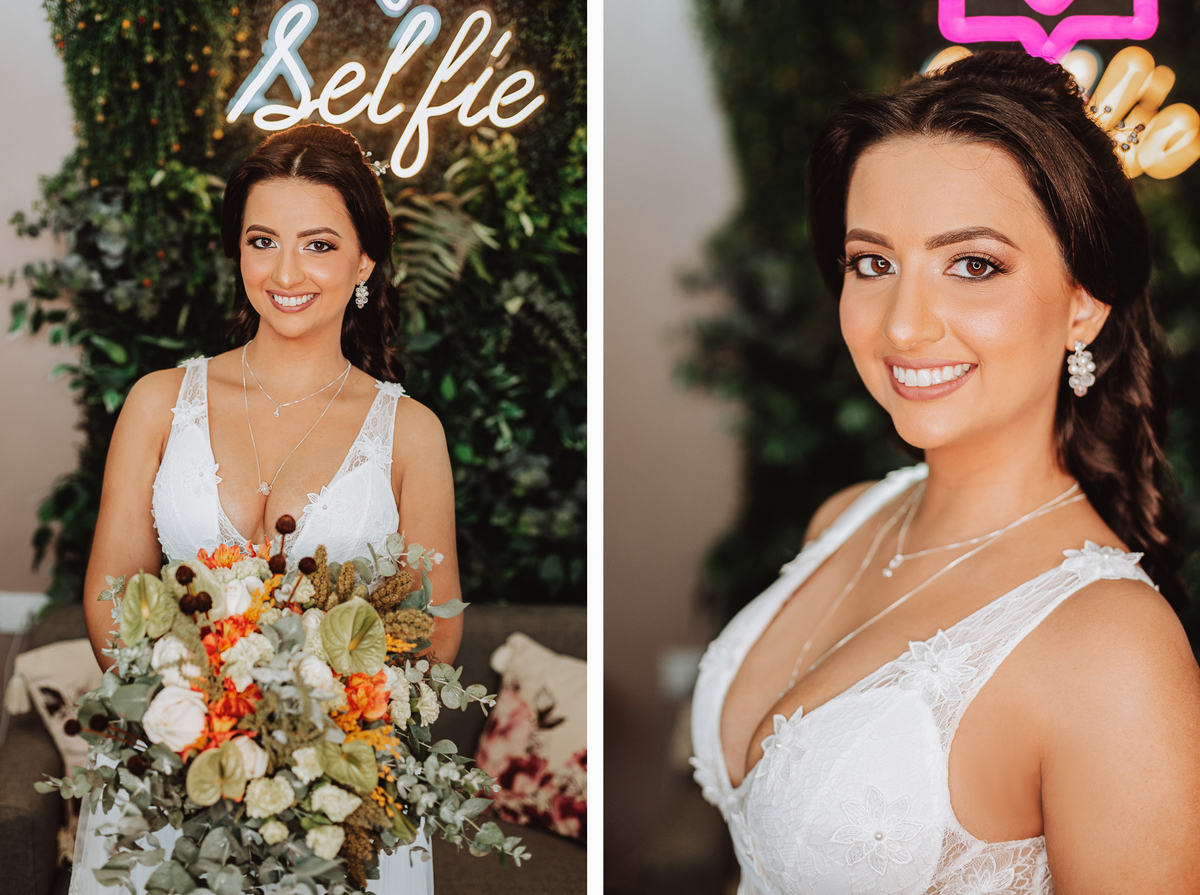 retratos da noiva pronta em salão de beleza sarandi fotos do melhor fotografo de casamentos de maringa rickardo andrade