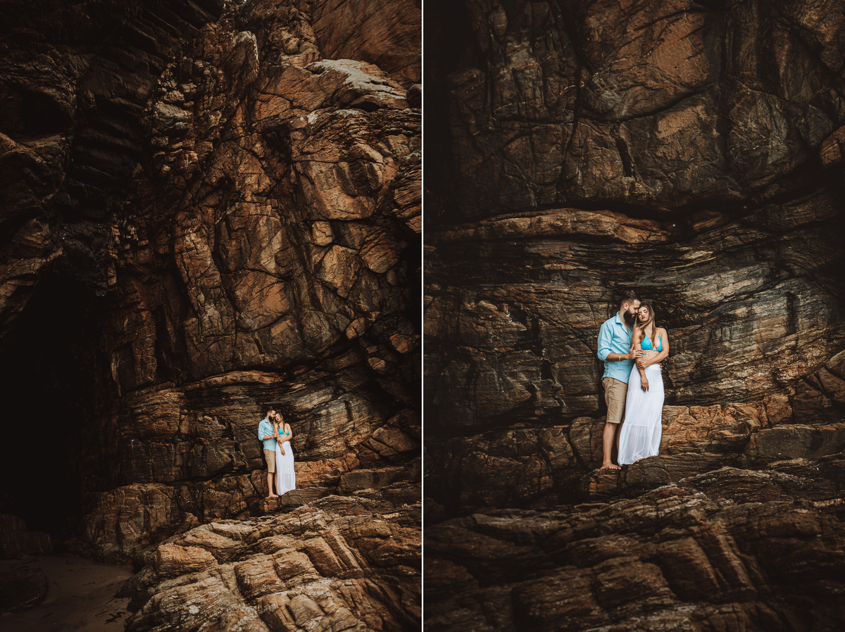 ensaio de pre casamento feito nos pontos turisticos da ilha do mel, gruta de encantadas da ilha do mel 