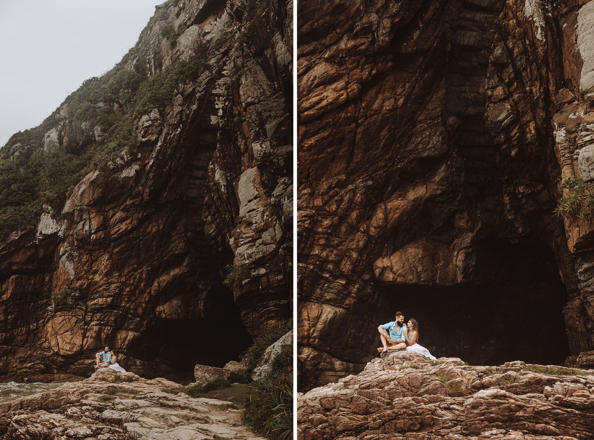 lindo ensaio de casal feito na gruta de encantadas  da ilha do mel fotografo de casamentos em maringa