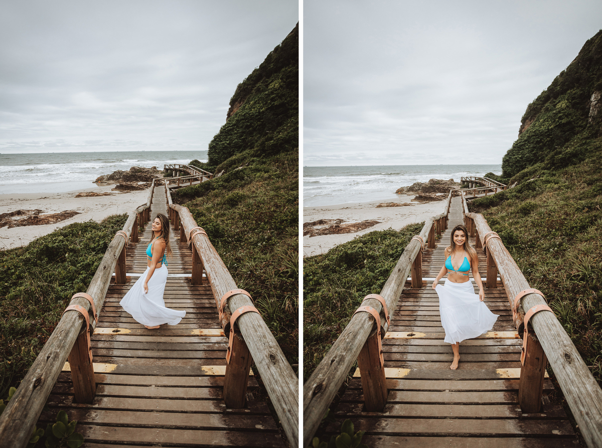 ensaio de pre wedding com fotos espontaneas e divertidas ensaio de casal na praia ilha do mel 