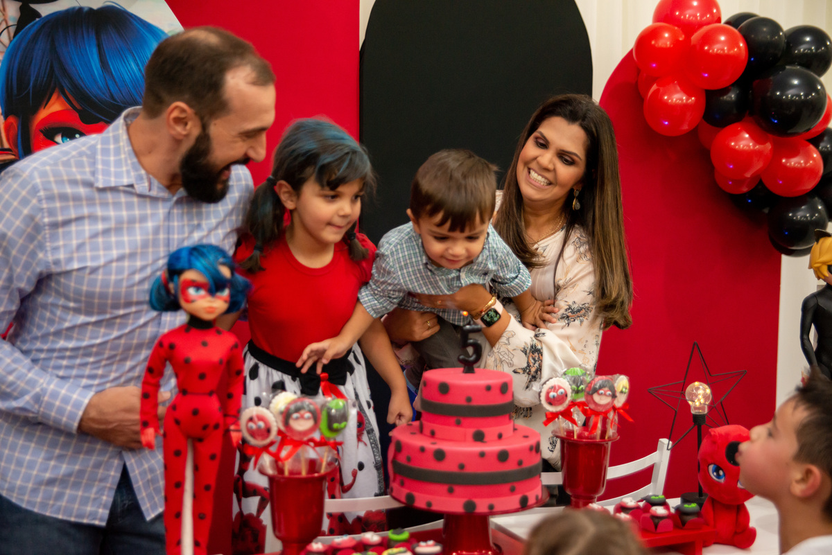 Hora de soprar as velinhas no espaço artfestas em montenegro - rs casa de festa infantil - tema ladybug