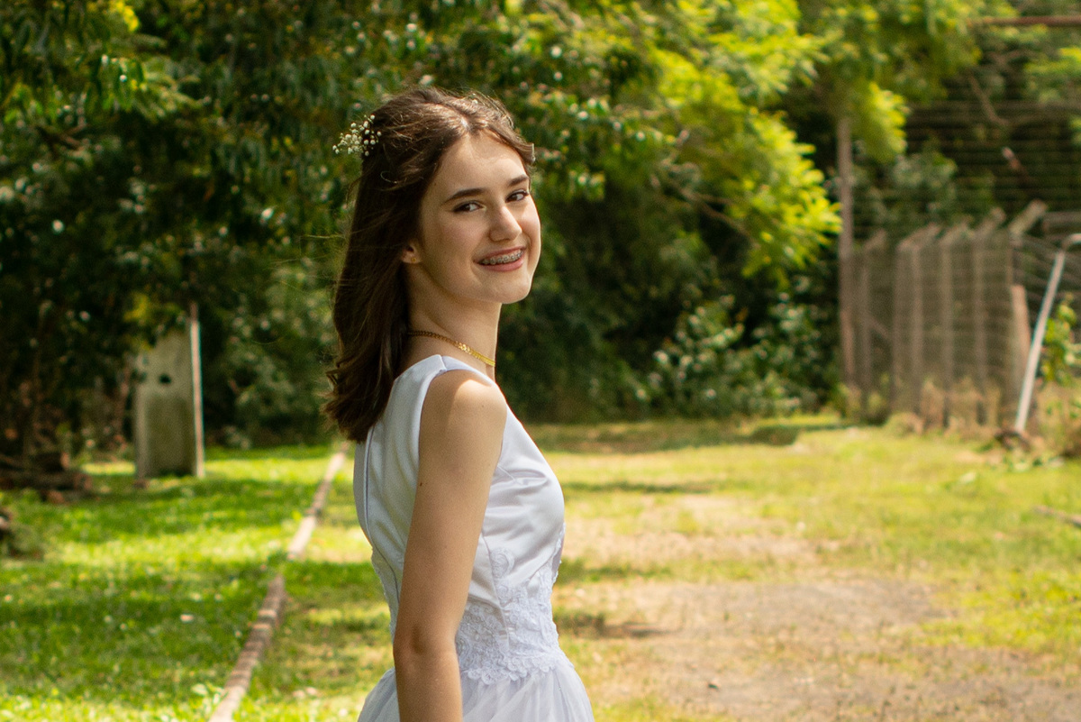 ensaio externo de primeira comunhão