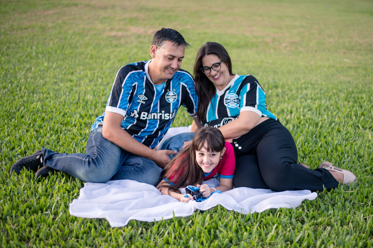 Ensaio de gestante e família gremista