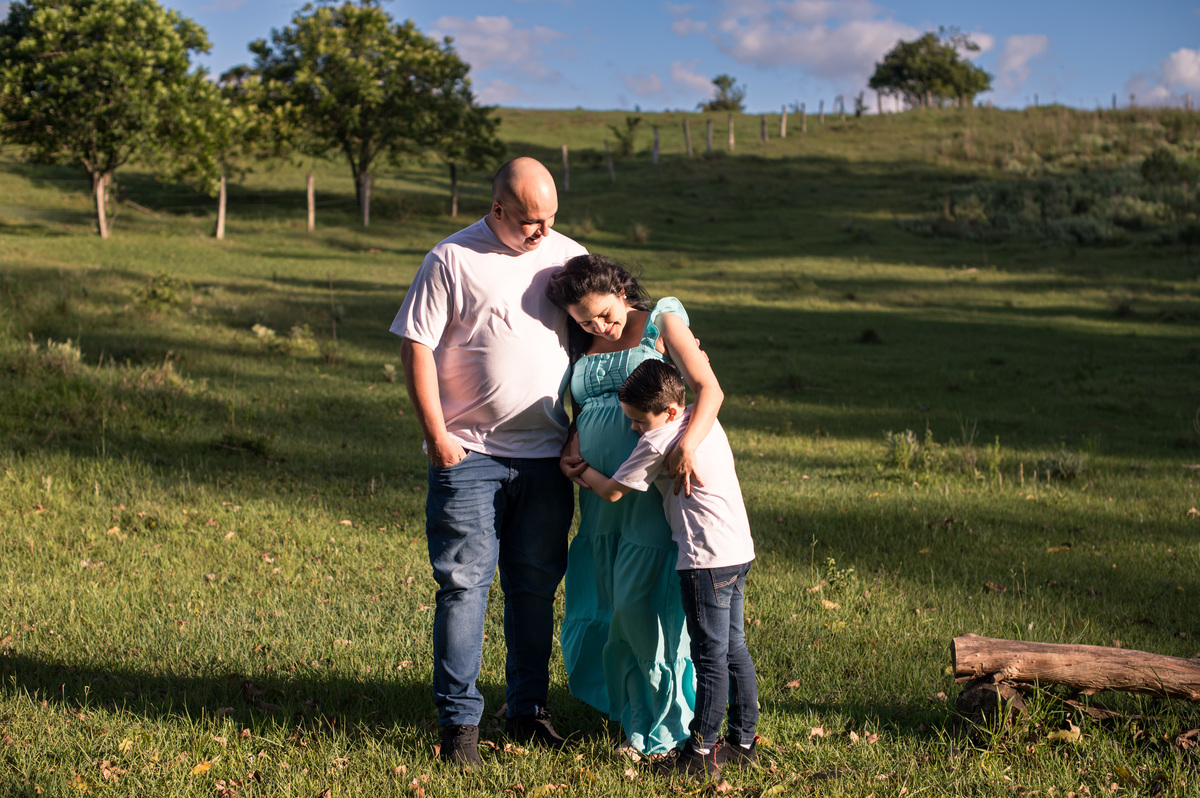 Ensaio de gestante da chácara - foto da família