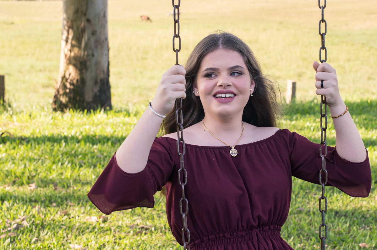 Ensaio externo de 15 anos no Gabardo pesque e pague