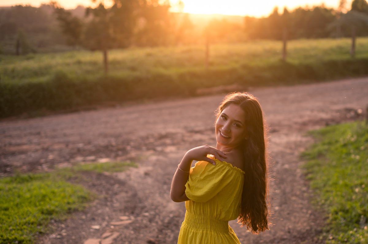 Ensaio externo de 15 anos luz do fim da tarde