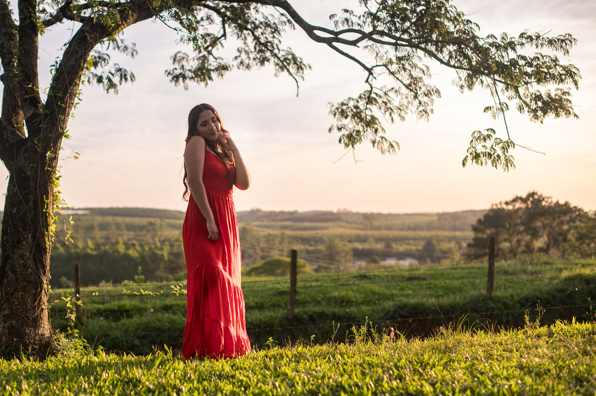 Ensaio externo de 15 anos luz do fim da tarde