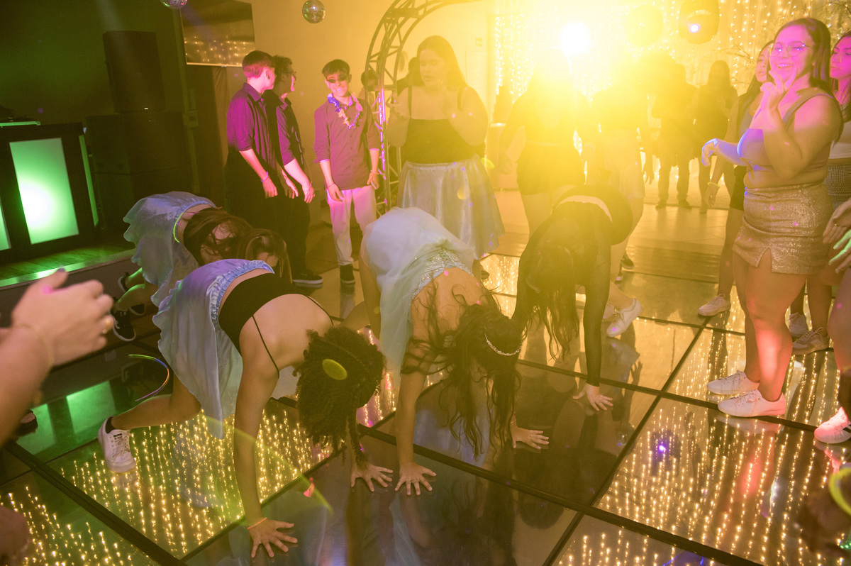 balada na pista de led