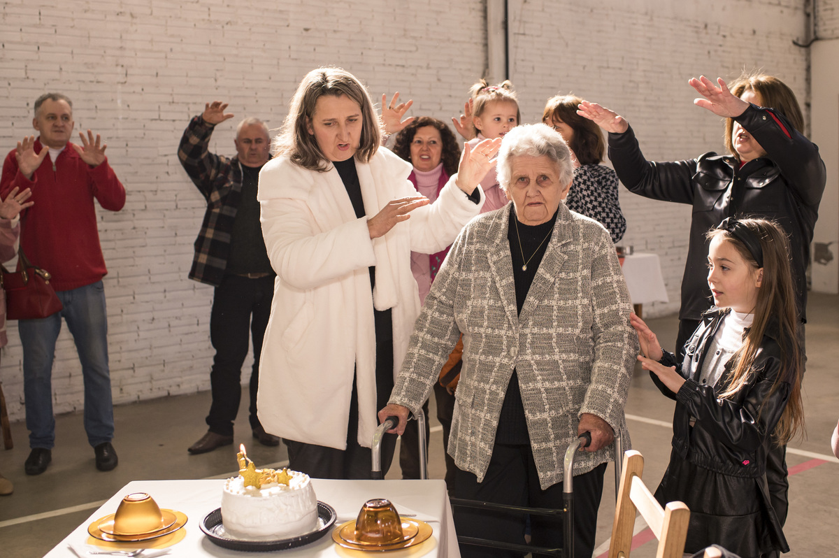 festa de aniversário de 90 anos, hora da bênção