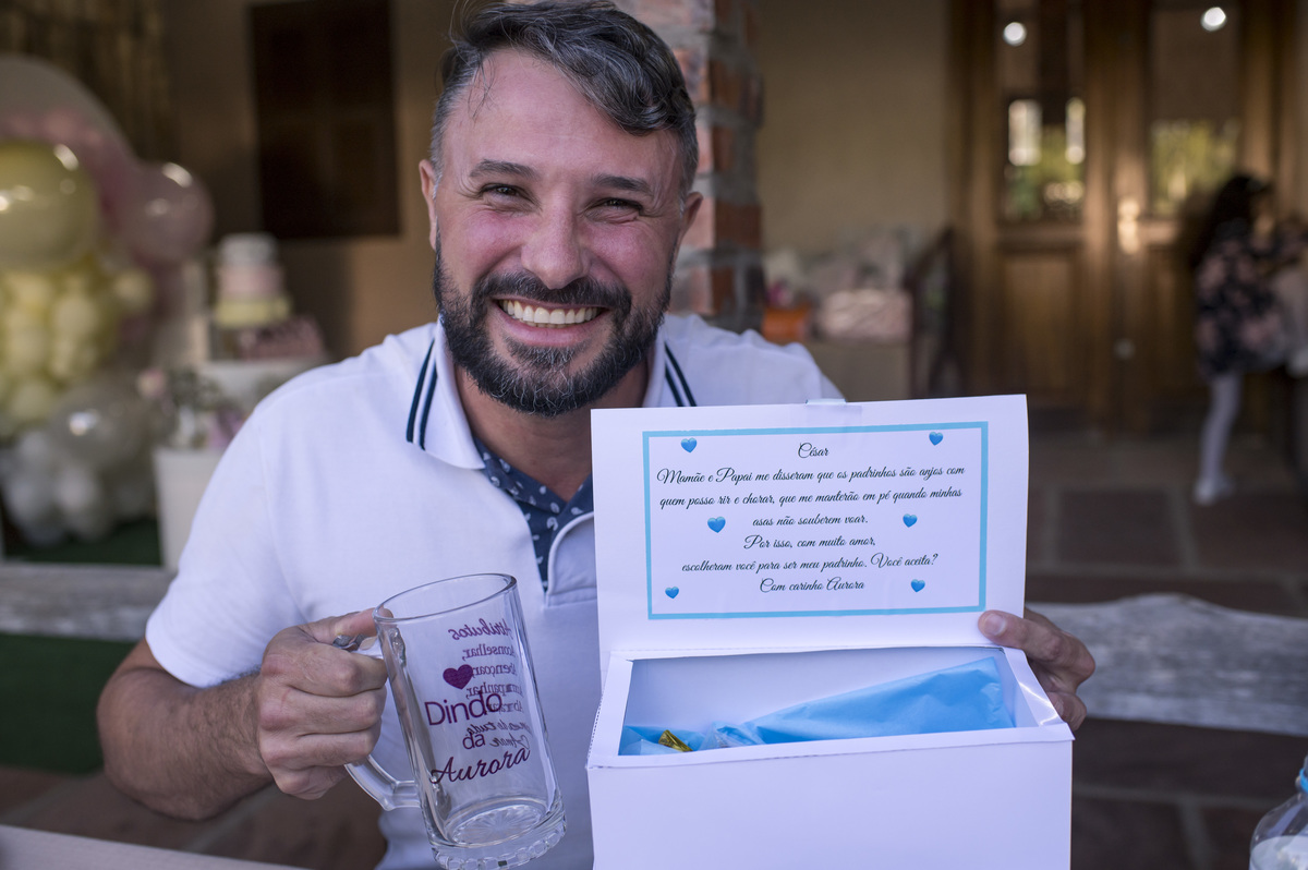 chá de bebê, presente para o dindo