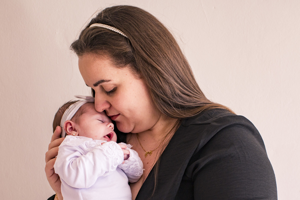 Ensaio fotográfico de Acompanhamento mensal de recém nascido em estúdio - 1 mês