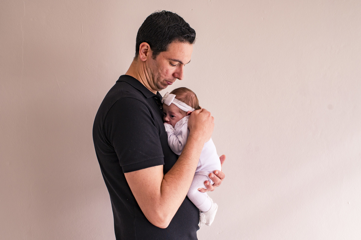Ensaio fotográfico de Acompanhamento mensal de recém nascido em estúdio - 1 mês