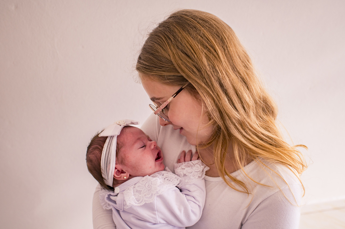 Ensaio fotográfico de Acompanhamento mensal de recém nascido em estúdio - 1 mês