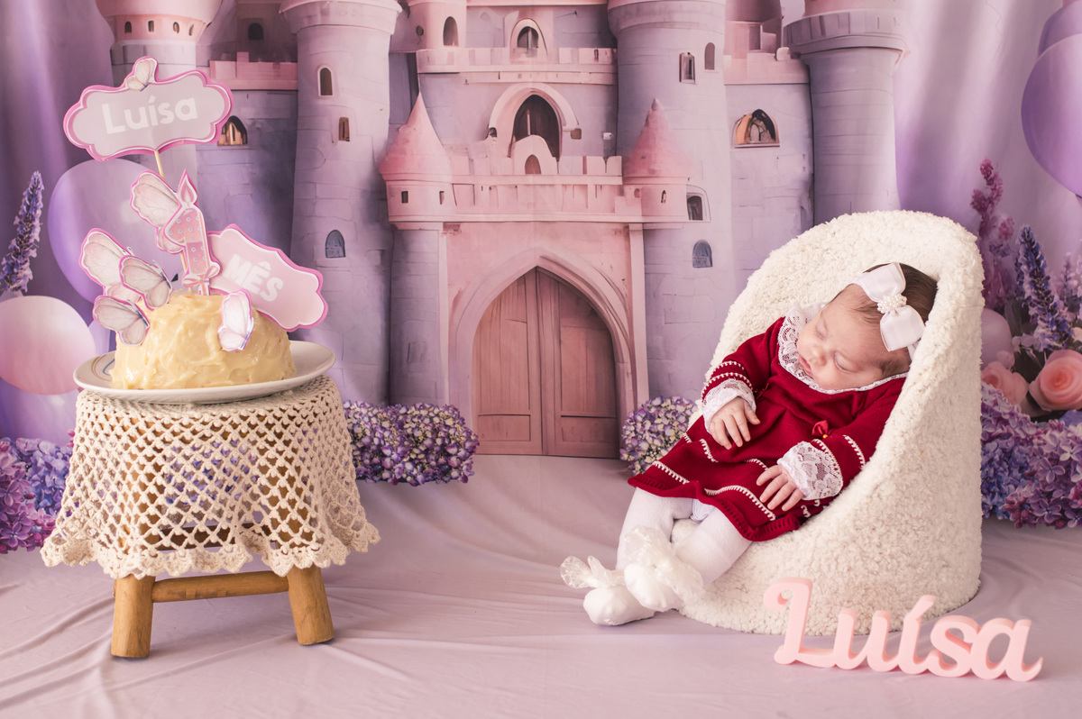 Ensaio fotográfico de Acompanhamento mensal de recém nascido em estúdio - 1 mês