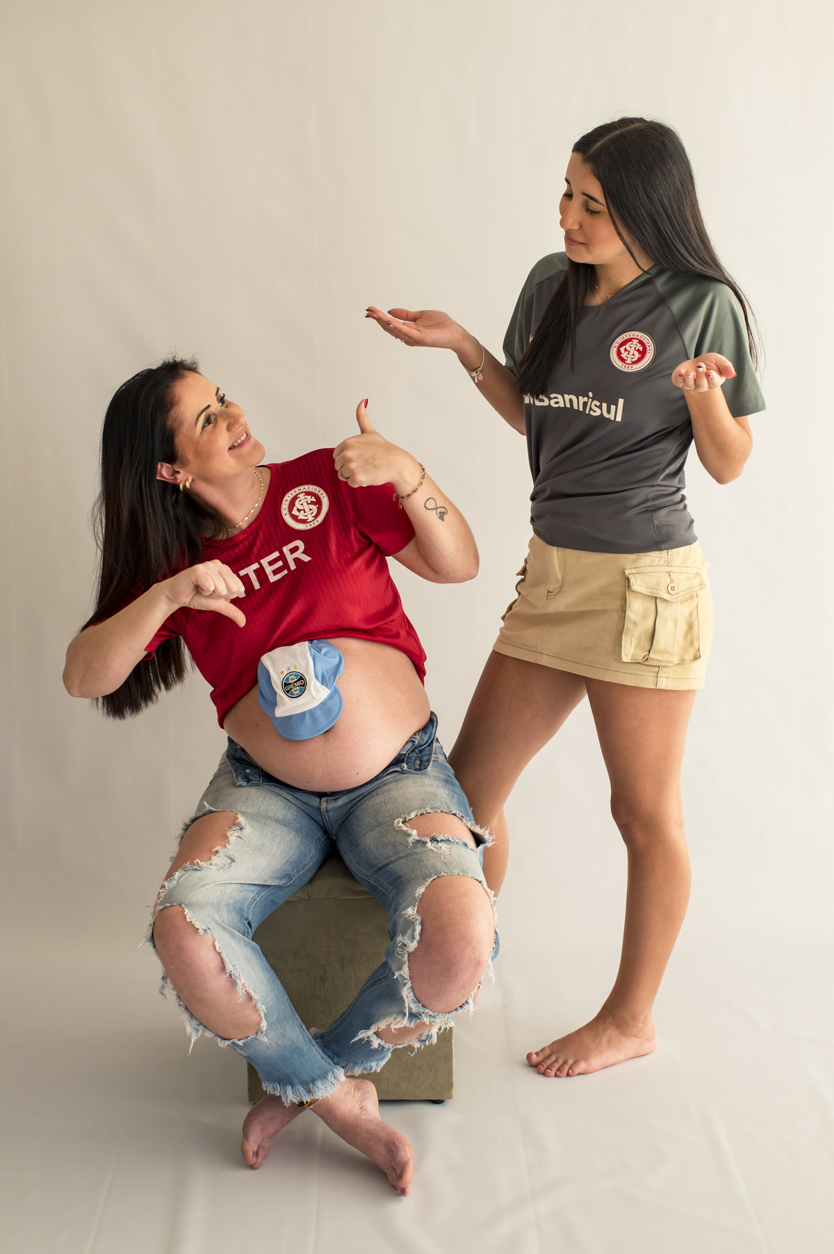 Ensaio de gestante no estúdio fotográfico Claudia Wallauer