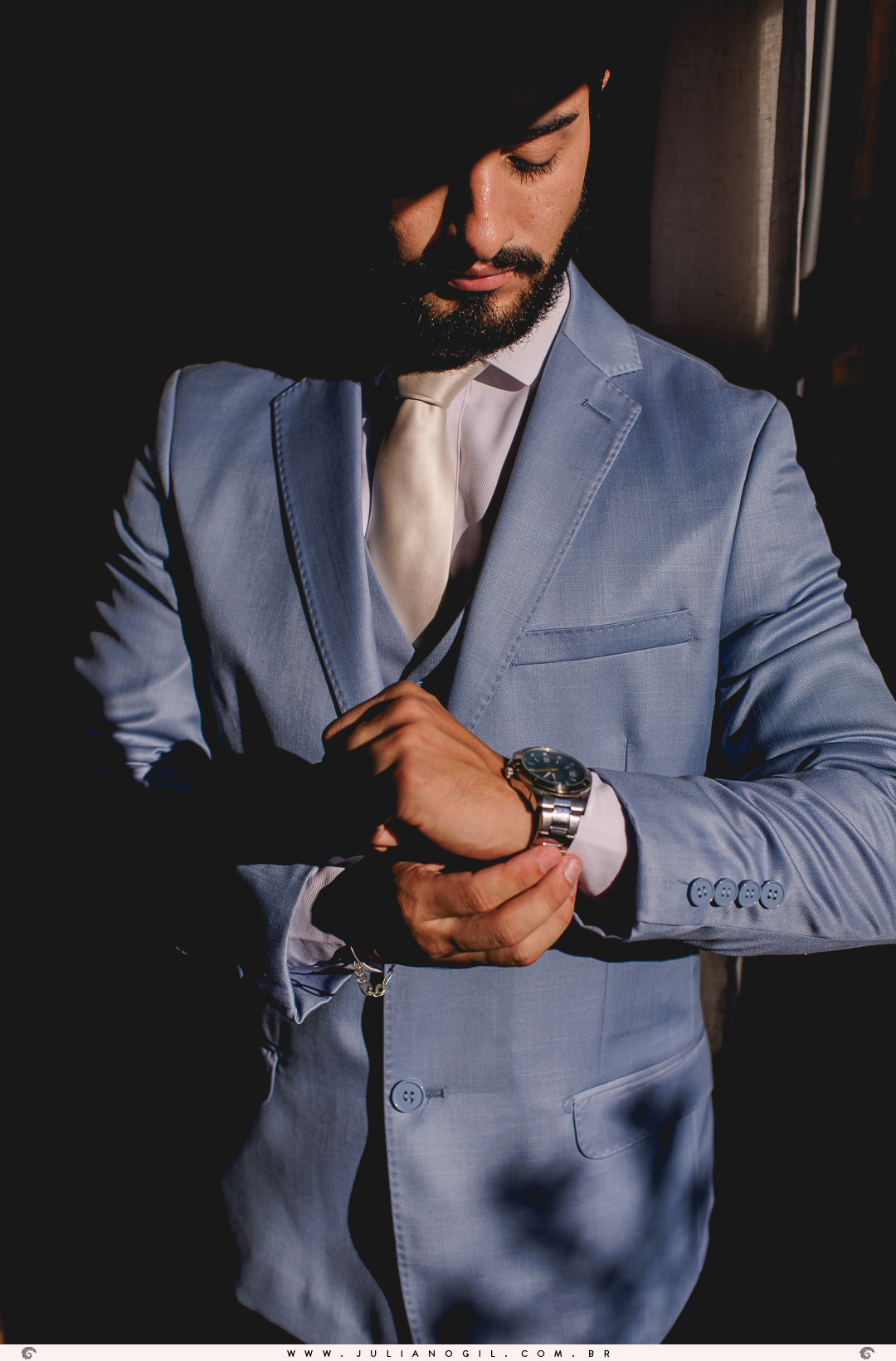 Making Of Noivo Willian de Lara fotógrafo Juliano Gil Irati Paraná Casamento Igreja Matriz Senhor Bom Jesus