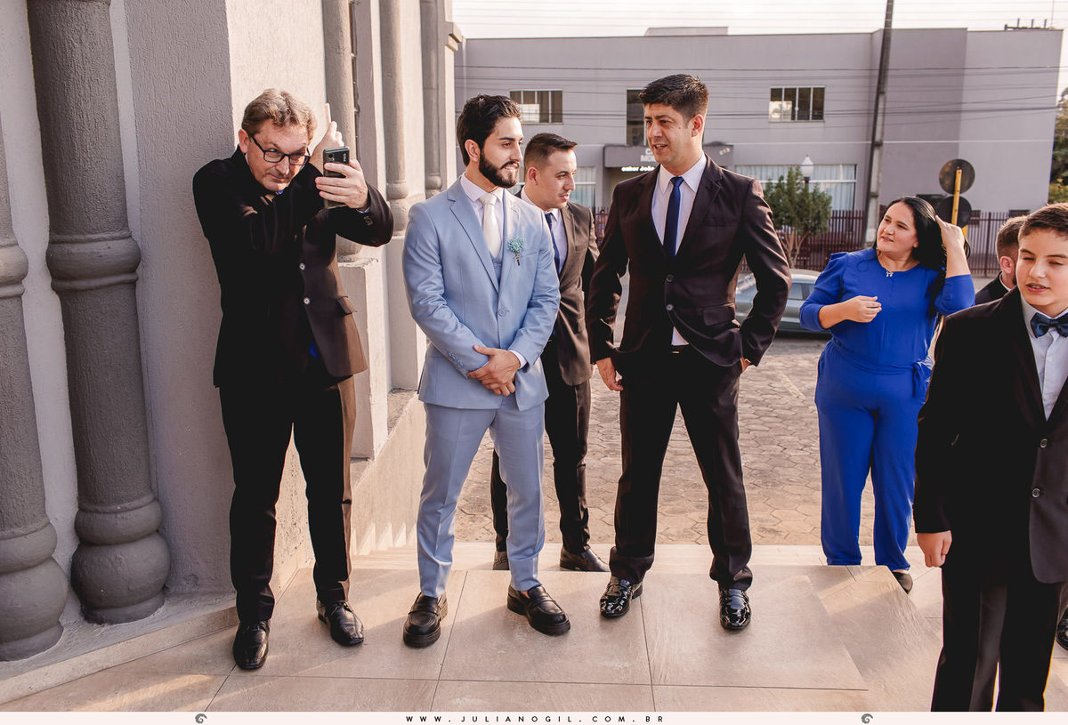 Cerimônia Casamento Willian de Lara Jéssica Wengrzen fotógrafo Juliano Gil Irati Paraná Casamento Igreja Matriz Senhor Bom Jesus