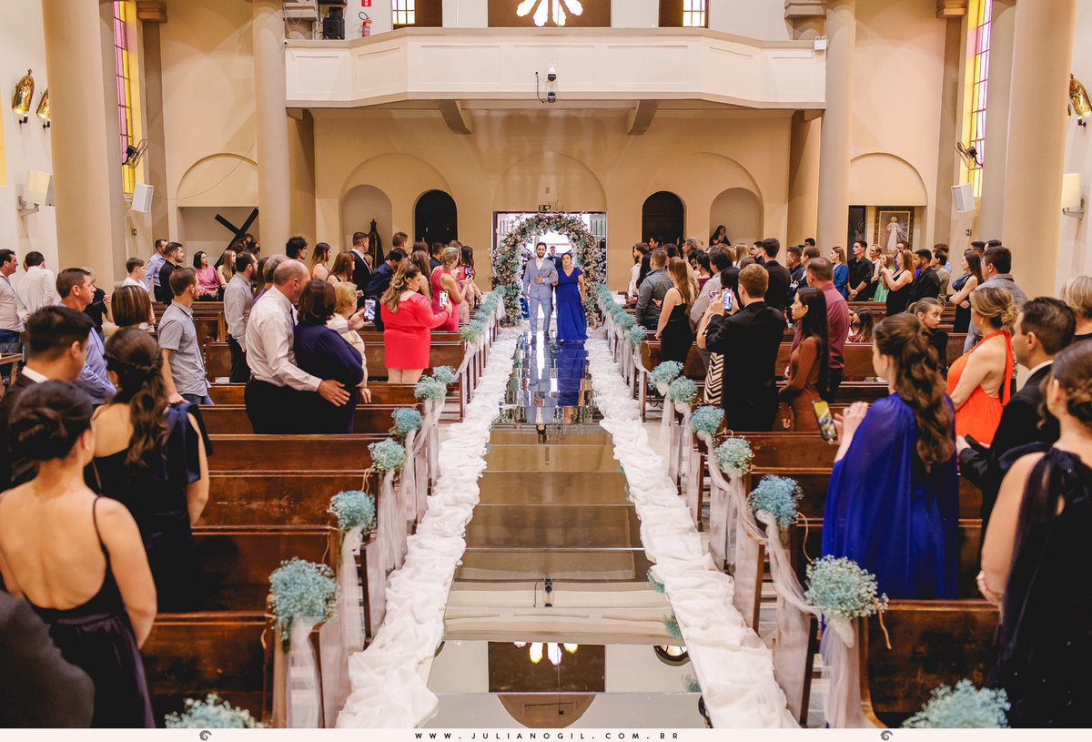 Cerimônia Casamento Willian de Lara Jéssica Wengrzen fotógrafo Juliano Gil Irati Paraná Casamento Igreja Matriz Senhor Bom Jesus