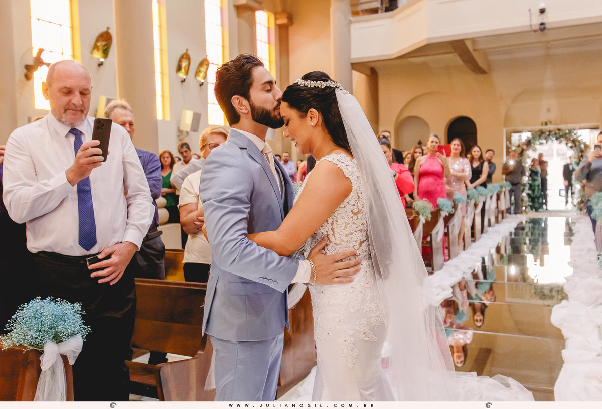 Cerimônia Casamento Willian de Lara Jéssica Wengrzen fotógrafo Juliano Gil Irati Paraná Casamento Igreja Matriz Senhor Bom Jesus