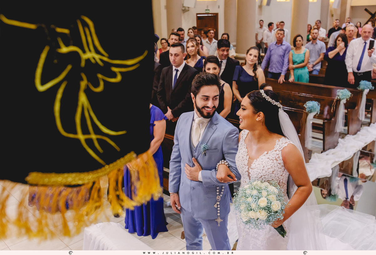 Cerimônia Casamento Willian de Lara Jéssica Wengrzen fotógrafo Juliano Gil Irati Paraná Casamento Igreja Matriz Senhor Bom Jesus
