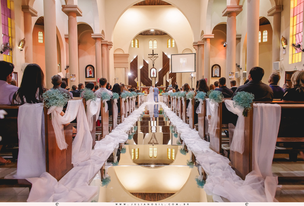 Cerimônia Casamento Willian de Lara Jéssica Wengrzen fotógrafo Juliano Gil Irati Paraná Casamento Igreja Matriz Senhor Bom Jesus