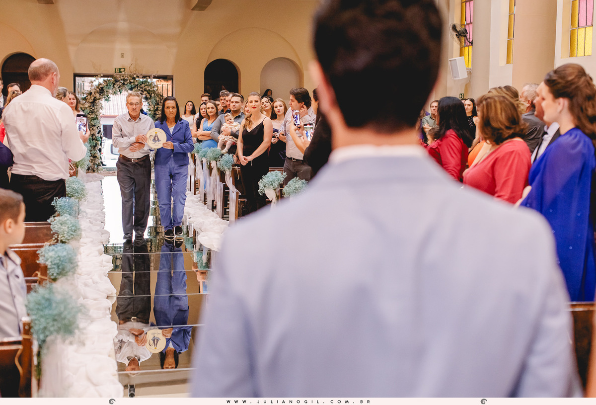 Cerimônia Casamento Willian de Lara Jéssica Wengrzen fotógrafo Juliano Gil Irati Paraná Casamento Igreja Matriz Senhor Bom Jesus