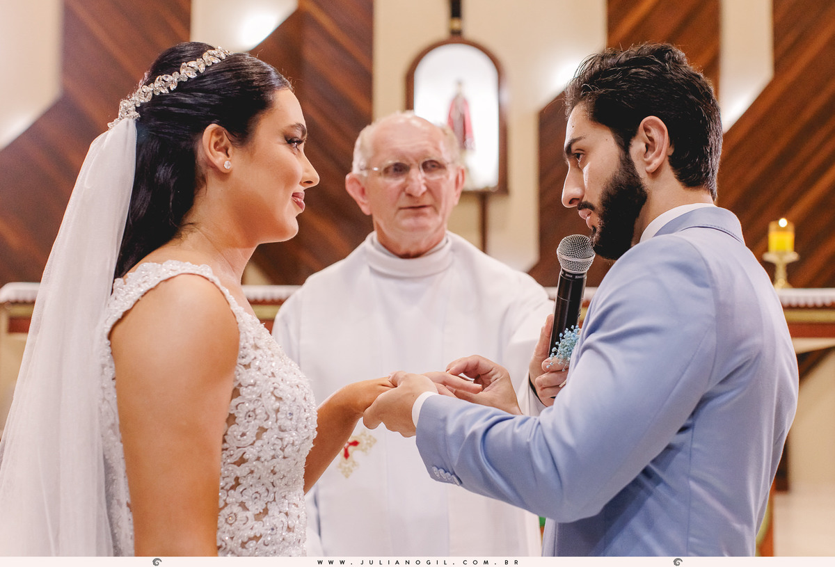 Cerimônia Casamento Willian de Lara Jéssica Wengrzen fotógrafo Juliano Gil Irati Paraná Casamento Igreja Matriz Senhor Bom Jesus