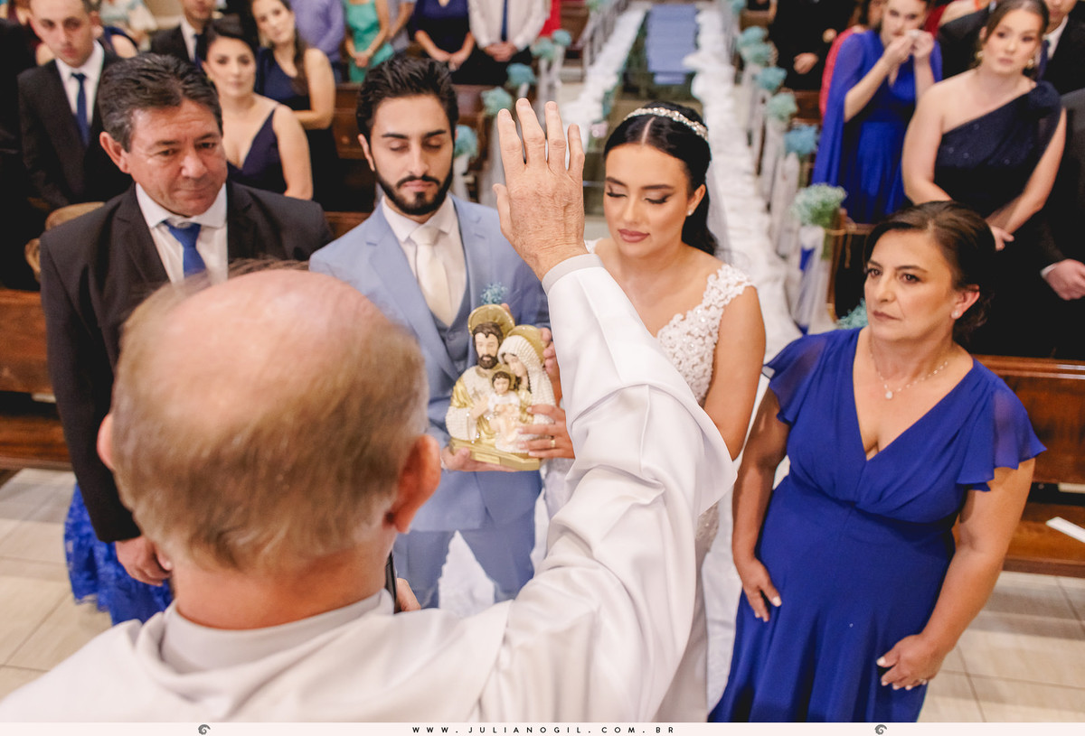 Cerimônia Casamento Willian de Lara Jéssica Wengrzen fotógrafo Juliano Gil Irati Paraná Casamento Igreja Matriz Senhor Bom Jesus