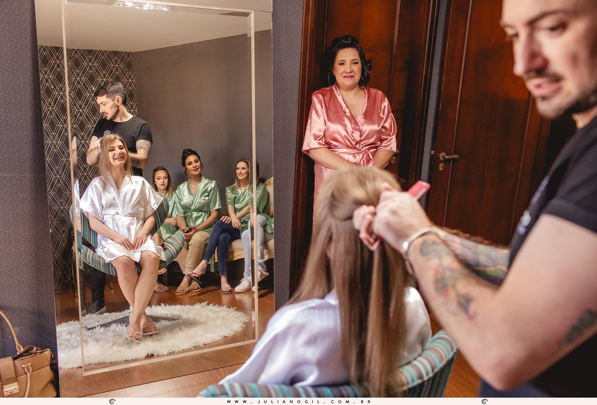 Making of Noiva Sandineli Bini Espaço Tatiane Belo Ponta Grossa Fotógrafo Juliano Gil Irati Paraná