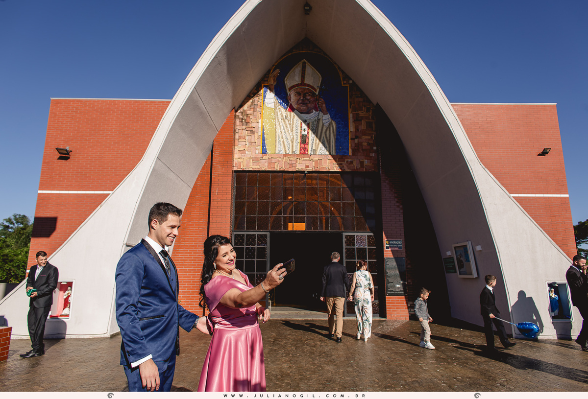 Cerimônia casamento Sandineli Bini Elvis Platini Paróquia São João Paulo II Ponta Grossa Fotógrafo Juliano Gil Irati Paraná