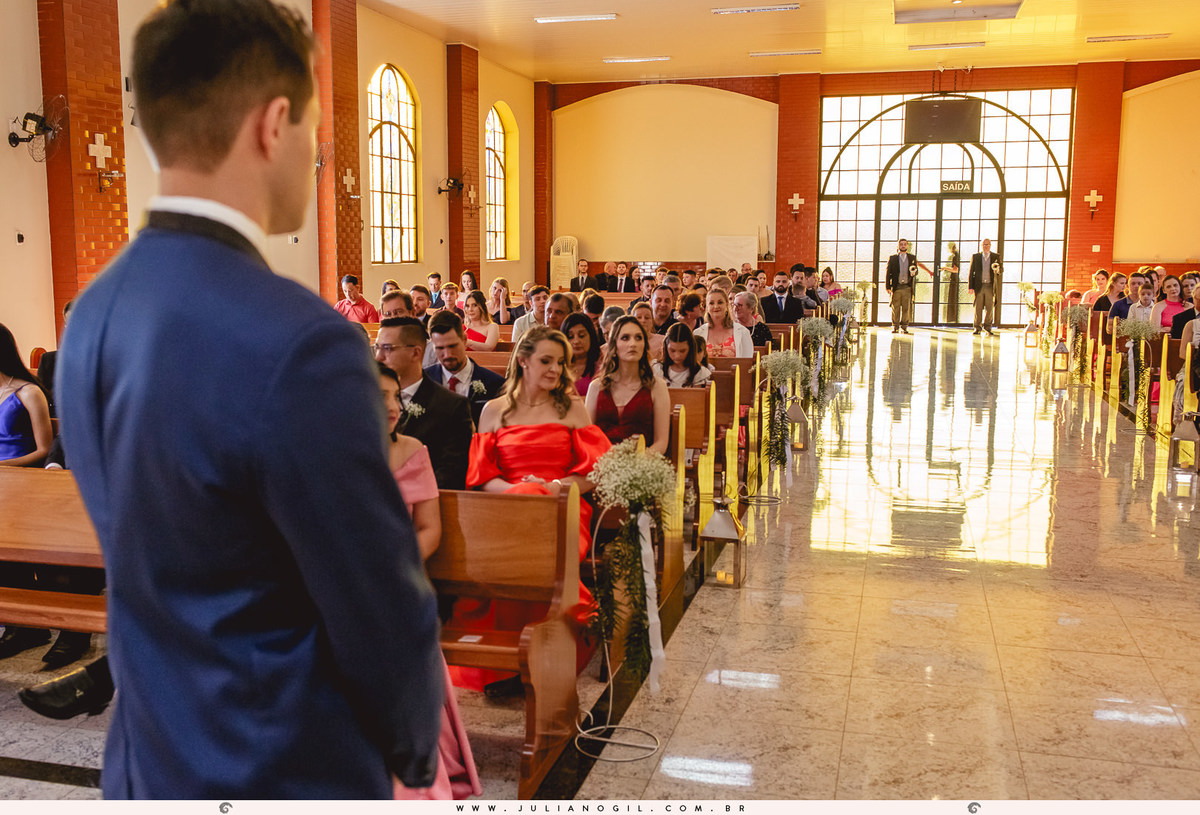 Cerimônia casamento Sandineli Bini Elvis Platini Paróquia São João Paulo II Ponta Grossa Fotógrafo Juliano Gil Irati Paraná