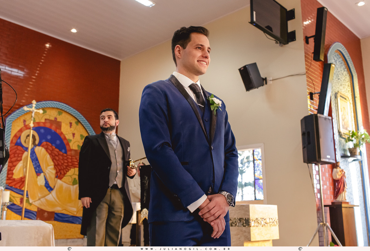 Cerimônia casamento Sandineli Bini Elvis Platini Paróquia São João Paulo II Ponta Grossa Fotógrafo Juliano Gil Irati Paraná