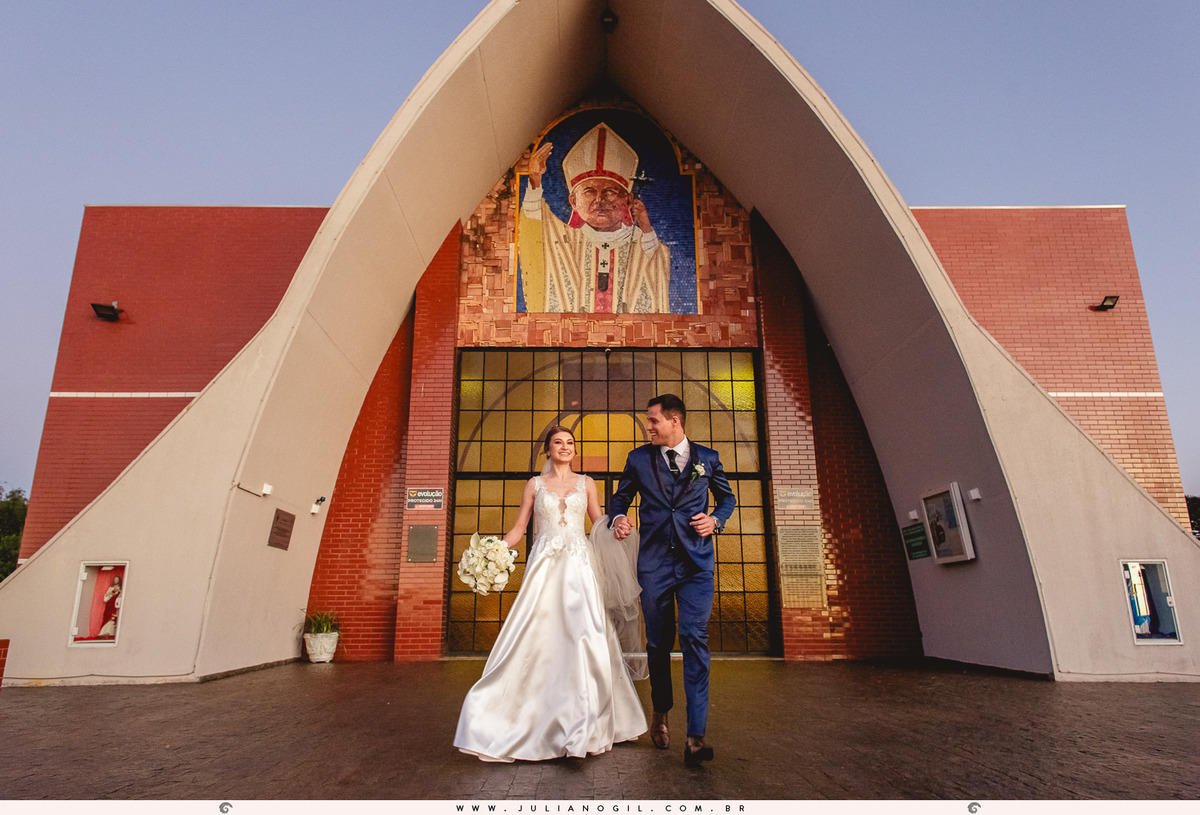 Cerimônia casamento Sandineli Bini Elvis Platini Paróquia São João Paulo II Ponta Grossa Fotógrafo Juliano Gil Irati Paraná