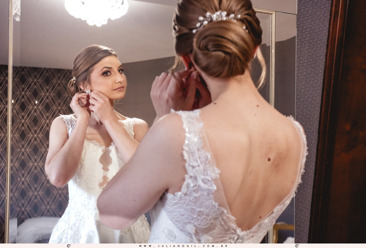 Making of Noiva Sandineli Bini Espaço Tatiane Belo Ponta Grossa Fotógrafo Juliano Gil Irati Paraná